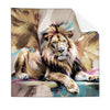 Textil Ersatzdruck Loewe Koenig Der Tiere Quadrat Produktvorschau Frontal
