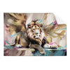 Textil Ersatzdruck Loewe Koenig Der Tiere Querformat Produktvorschau Frontal