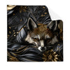 Textil Ersatzdruck Luxurioeser Fuchs Mit Blumen Quadrat Produktvorschau Frontal
