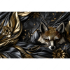 Textil Ersatzdruck Luxurioeser Fuchs Mit Blumen Querformat Motivvorschau