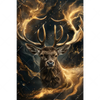 Textil Ersatzdruck Magischer Hirsch Im Sternenlicht Hochformat Motivvorschau