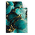 Textil Ersatzdruck Marmor Blueten In Tuerkis Gold Hochformat Produktvorschau Frontal