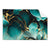 Textil Ersatzdruck Marmor Blueten In Tuerkis Gold Querformat Produktvorschau Frontal