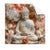 Textil Ersatzdruck Meditierender Buddha Mit Blueten Quadrat Produktvorschau Frontal