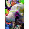 Textil Ersatzdruck Moderner Bunter Elefant No 2 Hochformat Motivvorschau