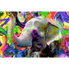 Textil Ersatzdruck Moderner Bunter Elefant No 2 Querformat Motivvorschau