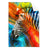 Textil Ersatzdruck Modernes Buntes Zebra Hochformat Produktvorschau Frontal