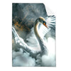 Textil Ersatzdruck Mystischer Schwan Im Nebel Hochformat Produktvorschau Frontal
