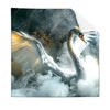 Textil Ersatzdruck Mystischer Schwan Im Nebel Quadrat Produktvorschau Frontal