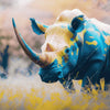 Textil Ersatzdruck Nashorn Farben Der Wildness Quadrat Motivvorschau