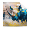 Textil Ersatzdruck Nashorn Farben Der Wildness Quadrat Produktvorschau Frontal