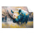 Textil Ersatzdruck Nashorn Farben Der Wildness Querformat Produktvorschau Frontal