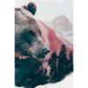 Textil Ersatzdruck Natur Und Braunbaer Hochformat Motivvorschau