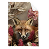 Textil Ersatzdruck Naturbild Fuchs Und Blumen Hochformat Produktvorschau Frontal