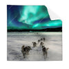 Textil Ersatzdruck Nordlichter Und Schlittenhunde Quadrat Produktvorschau Frontal