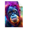 Textil Ersatzdruck Orang Utan In Regenbogenfarben Hochformat Produktvorschau Frontal