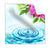Textil Ersatzdruck Orchidee Wassertropfen Quadrat Produktvorschau Frontal