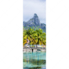 Textil Ersatzdruck Palmen Berg Auf Insel Schmal Motivvorschau