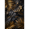 Textil Ersatzdruck Palmenblaetter Schwarz Gold Hochformat Motivvorschau