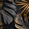 Textil Ersatzdruck Palmenblaetter Schwarz Gold Hochformat Zoom