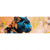 Textil Ersatzdruck Panther Farben Der Wildness Panorama Motivvorschau