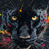 Textil Ersatzdruck Panther Farbexplosion Quadrat Motivvorschau