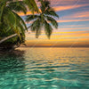 Textil Ersatzdruck Paradiesische Insel Quadrat Motivvorschau