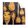 Textil Ersatzdruck Pasta Auf Loeffeln Quadrat Produktvorschau Frontal