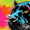 Textil Ersatzdruck Pop Art Panther Panorama Zoom