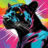 Textil Ersatzdruck Pop Art Panther Quadrat Motivvorschau