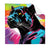 Textil Ersatzdruck Pop Art Panther Quadrat Produktvorschau Frontal