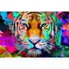Textil Ersatzdruck Pop Art Tiger No 2 Querformat Motivvorschau