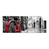 Textil Ersatzdruck Rotes Fahrrad In Gasse Panorama Produktvorschau Frontal