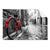 Textil Ersatzdruck Rotes Fahrrad In Gasse Querformat Produktvorschau Frontal