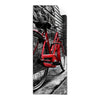 Textil Ersatzdruck Rotes Fahrrad In Gasse Schmal Produktvorschau Frontal