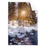 Textil Ersatzdruck Schneebedeckte Landschaft Am Fluss Hochformat Produktvorschau Frontal