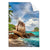 Textil Ersatzdruck Schoener Strand Mit Palmen Hochformat Produktvorschau Frontal