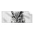 Textil Ersatzdruck Schwarz Weiss Eulenportrait Panorama Produktvorschau Frontal