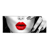 Textil Ersatzdruck Schwarze Eleganz Rote Lippen Panorama Produktvorschau Frontal