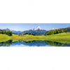 Textil Ersatzdruck Sommerlandschaft In Den Alpen Panorama Motivvorschau