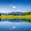 Textil Ersatzdruck Sommerlandschaft In Den Alpen Quadrat Motivvorschau