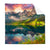 Textil Ersatzdruck Sonnenaufgang Am Bergsee Quadrat Produktvorschau Frontal