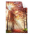 Textil Ersatzdruck Sonnenlicht Im Nebligen Wald Hochformat Produktvorschau Frontal