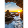 Textil Ersatzdruck Sonnenuntergang In Meeresgrotte Hochformat Motivvorschau