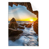 Textil Ersatzdruck Sonnenuntergang In Meeresgrotte Hochformat Produktvorschau Frontal
