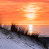 Textil Ersatzdruck Sonnenuntergang Mit Duene Und Meer Quadrat Motivvorschau