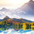 Textil Ersatzdruck Sonniger Tag Am Bergsee Panorama Zoom