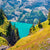 Textil Ersatzdruck Sonniger Tag Am Gletscher Querformat Zoom