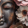 Textil Ersatzdruck Spiritueller Buddha Und Blumen Panorama Zoom