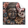 Textil Ersatzdruck Spiritueller Buddha Und Blumen Quadrat Produktvorschau Frontal